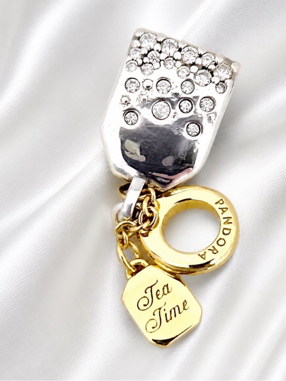 Sterling Silver Bridgerton Tea Bag Dangle Charm